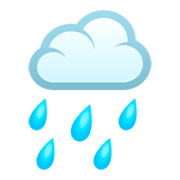 🌧️ Emoji Wolke mit Regen JoyPixels 4.0.