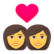👩‍❤️‍👩 Emoji Casal Apaixonado: Mulher E Mulher na JoyPixels 4.0.