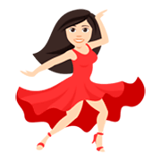 💃🏻 Emoji Mujer Bailando: Tono De Piel Claro en JoyPixels 4.0.