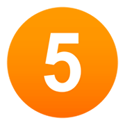 5️ Emoji Número cinco en JoyPixels 4.0.