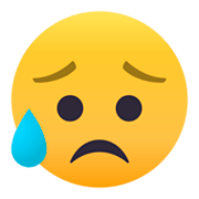 😥 Emoji Rosto Triste, Mas Aliviado na JoyPixels 4.0.