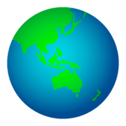 Émoji 🌏 Globe Tourné Sur L’Asie Et L’Australie sur JoyPixels 4.0.