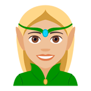 🧝🏼 Emoji Elfo: Tono De Piel Claro Medio en JoyPixels 4.0.