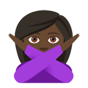 🙅🏿 Emoji Pessoa Fazendo Gesto De «não»: Pele Escura na JoyPixels 4.0.