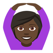🙆🏿 Emoji Persona Haciendo El Gesto De «de Acuerdo»: Tono De Piel Oscuro en JoyPixels 4.0.