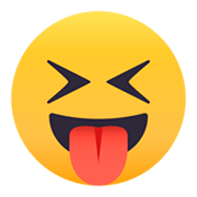 😝 Emoji Cara Con Ojos Cerrados Y Lengua Fuera en JoyPixels 4.0.