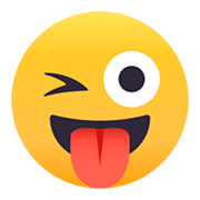 😜 Emoji Cara Sacando La Lengua Y Guiñando Un Ojo en JoyPixels 4.0.