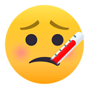 🤒 Emoji Gesicht mit Fieberthermometer JoyPixels 4.0.