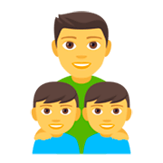 Emoji 👨‍👦‍👦 Famiglia: Uomo, Bambino E Bambino su JoyPixels 4.0.