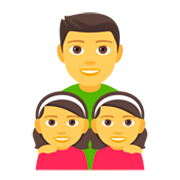 Emoji 👨‍👧‍👧 Famiglia: Uomo, Bambina E Bambina su JoyPixels 4.0.