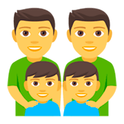 👨‍👨‍👦‍👦 Emoji Familia: Hombre, Hombre, Niño, Niño en JoyPixels 4.0.