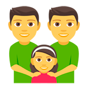 👨‍👨‍👧 Emoji Familie: Mann, Mann und Mädchen JoyPixels 4.0.