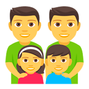 👨‍👨‍👧‍👦 Emoji Familia: Hombre, Hombre, Niña, Niño en JoyPixels 4.0.