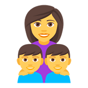 👩‍👦‍👦 Emoji Familia: Mujer, Niño, Niño en JoyPixels 4.0.