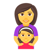 👩‍👧 Emoji Família: Mulher E Menina na JoyPixels 4.0.