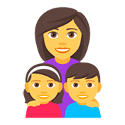 👩‍👧‍👦 Emoji Familia: Mujer, Niña, Niño en JoyPixels 4.0.