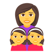 👩‍👧‍👧 Emoji Familie: Frau, Mädchen und Mädchen JoyPixels 4.0.