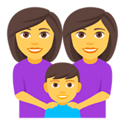 👩‍👩‍👦 Emoji Familie: Frau, Frau und Junge JoyPixels 4.0.