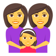 👩‍👩‍👧 Emoji Familia: Mujer, Mujer, Niña en JoyPixels 4.0.