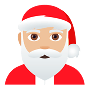 🎅🏼 Emoji Papai Noel: Pele Morena Clara na JoyPixels 4.0.