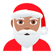 🎅🏽 Emoji Papá Noel: Tono De Piel Medio en JoyPixels 4.0.