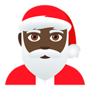 🎅🏿 Emoji Papá Noel: Tono De Piel Oscuro en JoyPixels 4.0.