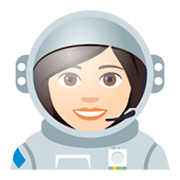👩🏻‍🚀 Emoji Astronauta Mulher: Pele Clara na JoyPixels 4.0.