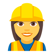 👷‍♀️ Emoji Bauarbeiterin JoyPixels 4.0.