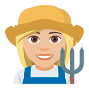 👩🏼‍🌾 Emoji Agricultora: Tono De Piel Claro Medio en JoyPixels 4.0.