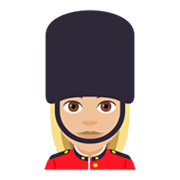 💂🏼‍♀️ Emoji Guarda Mulher: Pele Morena Clara na JoyPixels 4.0.