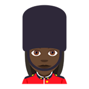 💂🏿‍♀️ Emoji Guardia Mujer: Tono De Piel Oscuro en JoyPixels 4.0.