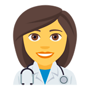 👩‍⚕️ Emoji Profesional Sanitario Mujer en JoyPixels 4.0.