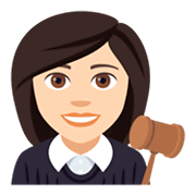 👩🏻‍⚖️ Emoji Jueza: Tono De Piel Claro en JoyPixels 4.0.