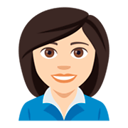 👩🏻‍💼 Emoji Büroangestellte: helle Hautfarbe JoyPixels 4.0.