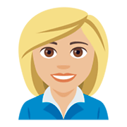 Émoji 👩🏼‍💼 Employée De Bureau : Peau Moyennement Claire sur JoyPixels 4.0.
