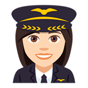 👩🏻‍✈️ Emoji Piloto Mujer: Tono De Piel Claro en JoyPixels 4.0.