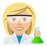 👩🏼‍🔬 Emoji Wissenschaftlerin: mittelhelle Hautfarbe JoyPixels 4.0.