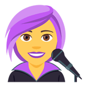 👩‍🎤 Emoji Cantante Mujer en JoyPixels 4.0.
