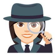 🕵🏻‍♀️ Emoji Detective Mujer: Tono De Piel Claro en JoyPixels 4.0.