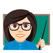 👩🏻‍🏫 Emoji Lehrerin: helle Hautfarbe JoyPixels 4.0.