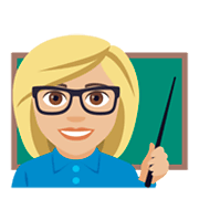 👩🏼‍🏫 Emoji Professora: Pele Morena Clara na JoyPixels 4.0.