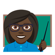 👩🏿‍🏫 Emoji Professora: Pele Escura na JoyPixels 4.0.