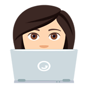 👩🏻‍💻 Emoji Tecnóloga: Tono De Piel Claro en JoyPixels 4.0.