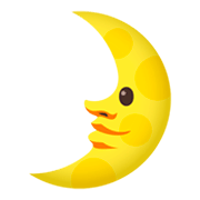 🌛 Emoji Luna De Cuarto Creciente Con Cara en JoyPixels 4.0.