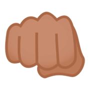 👊🏽 Emoji Puño Cerrado: Tono De Piel Medio en JoyPixels 4.0.