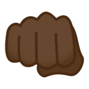 Emoji 👊🏿 Pugno Chiuso: Carnagione Scura su JoyPixels 4.0.