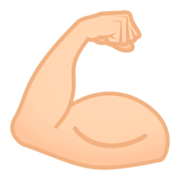 Émoji 💪🏻 Biceps Contracté : Peau Claire sur JoyPixels 4.0.