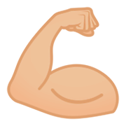 💪🏼 Emoji Bíceps Flexionado: Tono De Piel Claro Medio en JoyPixels 4.0.