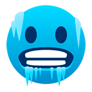 🥶 Emoji Rosto Gelado na JoyPixels 4.0.