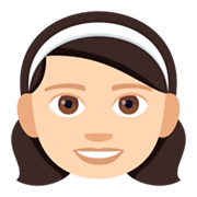 👧🏻 Emoji Niña: Tono De Piel Claro en JoyPixels 4.0.